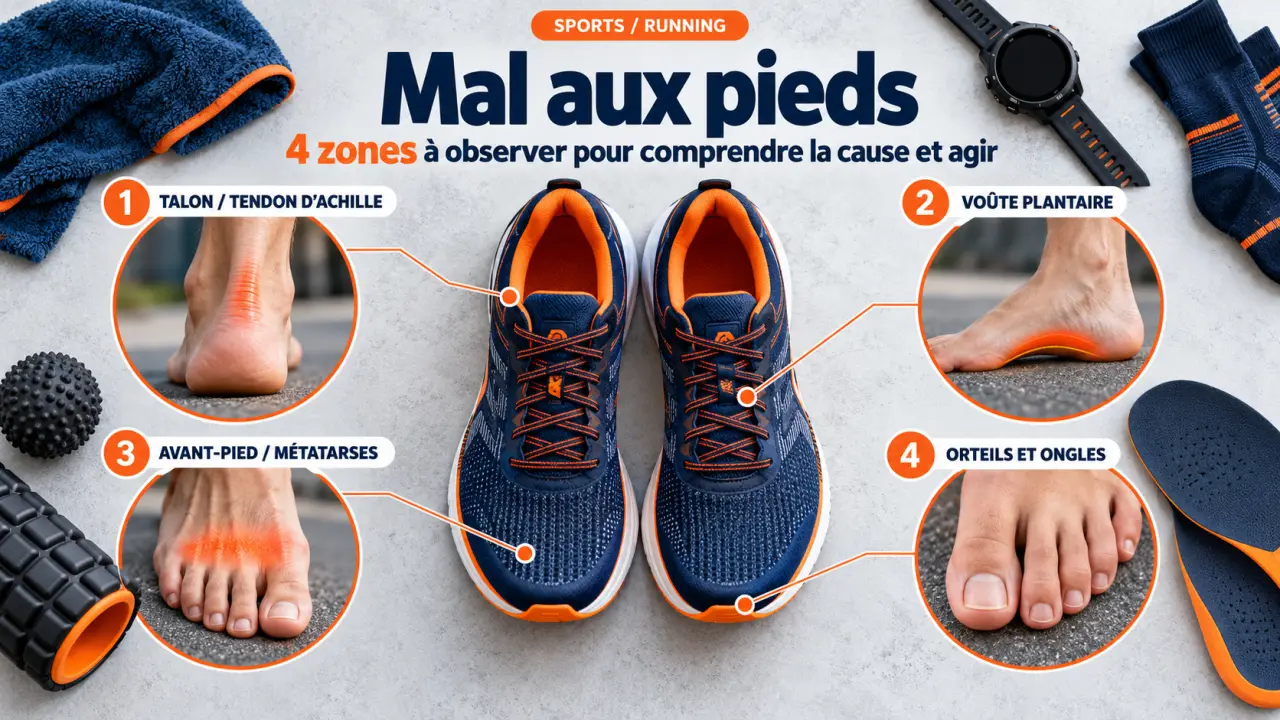 Mal aux pieds : 4 zones à observer pour comprendre la cause et agir