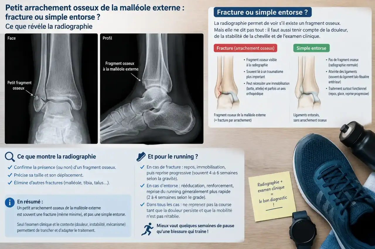 Petit arrachement osseux de la malléole externe : fracture ou simple entorse, ce que révèle la radiographie