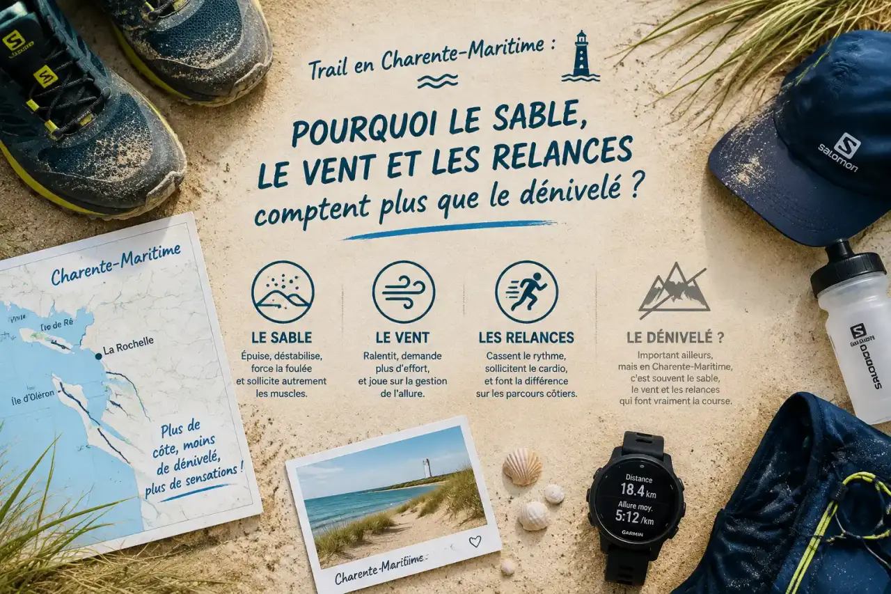 Trail en Charente-Maritime : pourquoi le sable, le vent et les relances comptent plus que le dénivelé