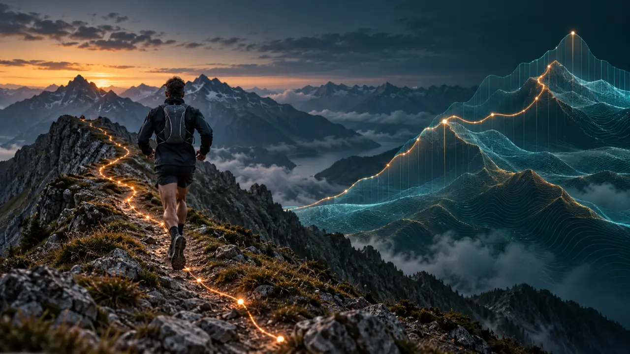 Replay 3D d'un parcours de trail en montagne à partir d'une trace GPS