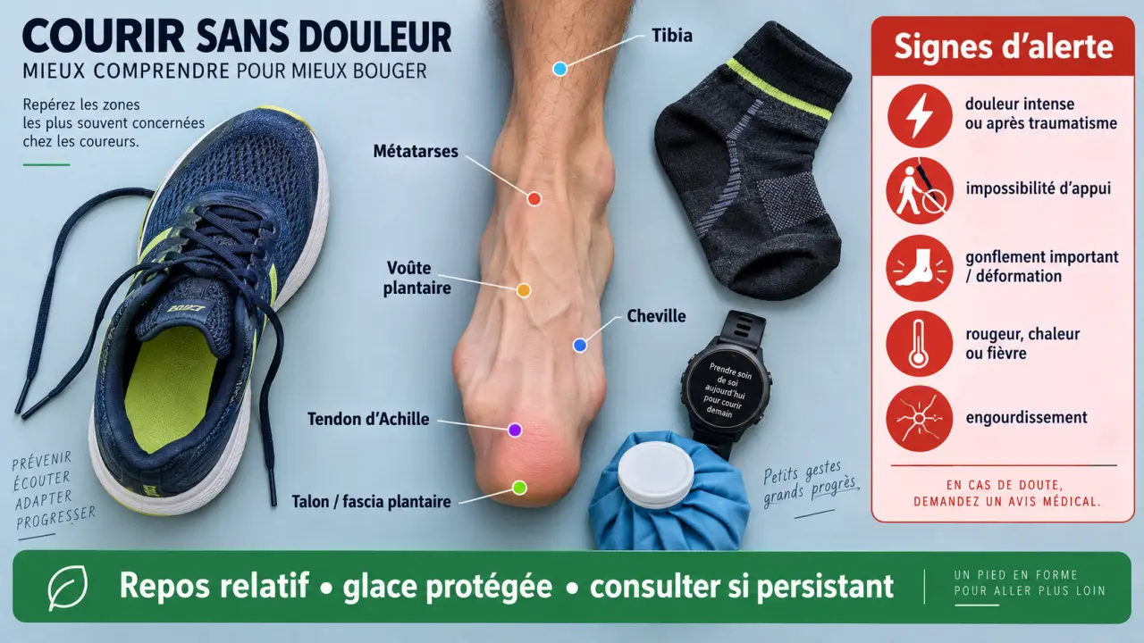 Douleur au pied : localiser la cause et reconnaître les signes d’alerte